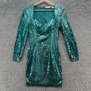 Niteline Dress Sequin V Neck Short Body Con Cocktail Evening